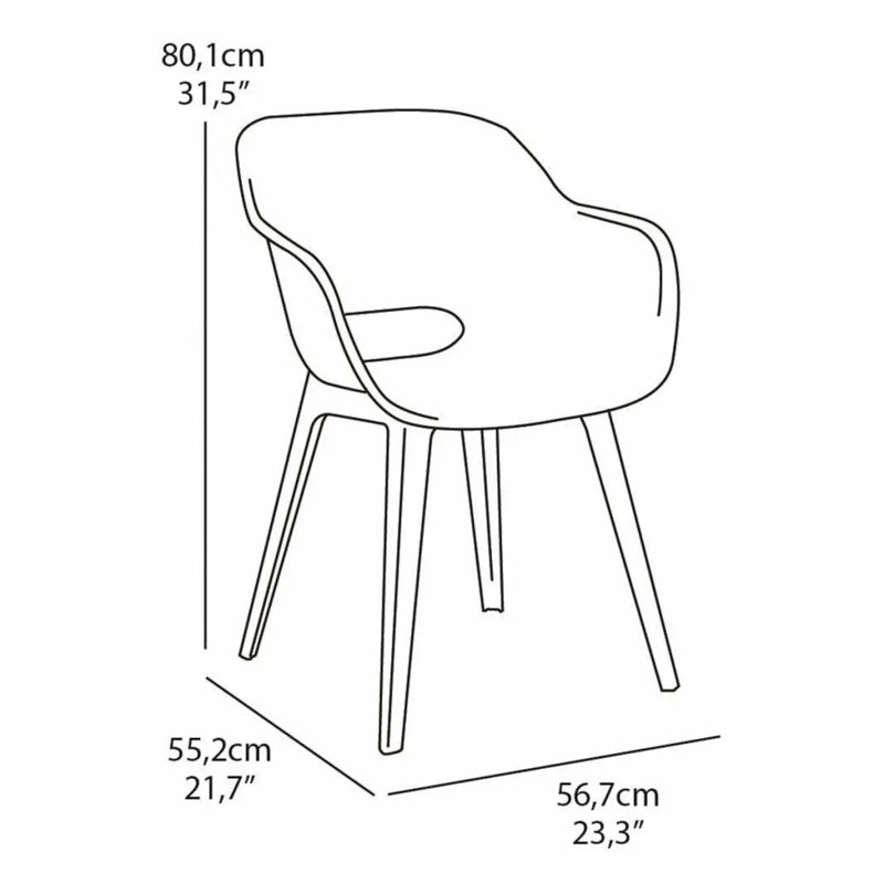 Allibert Outdoor Chairs Akola, Graphite