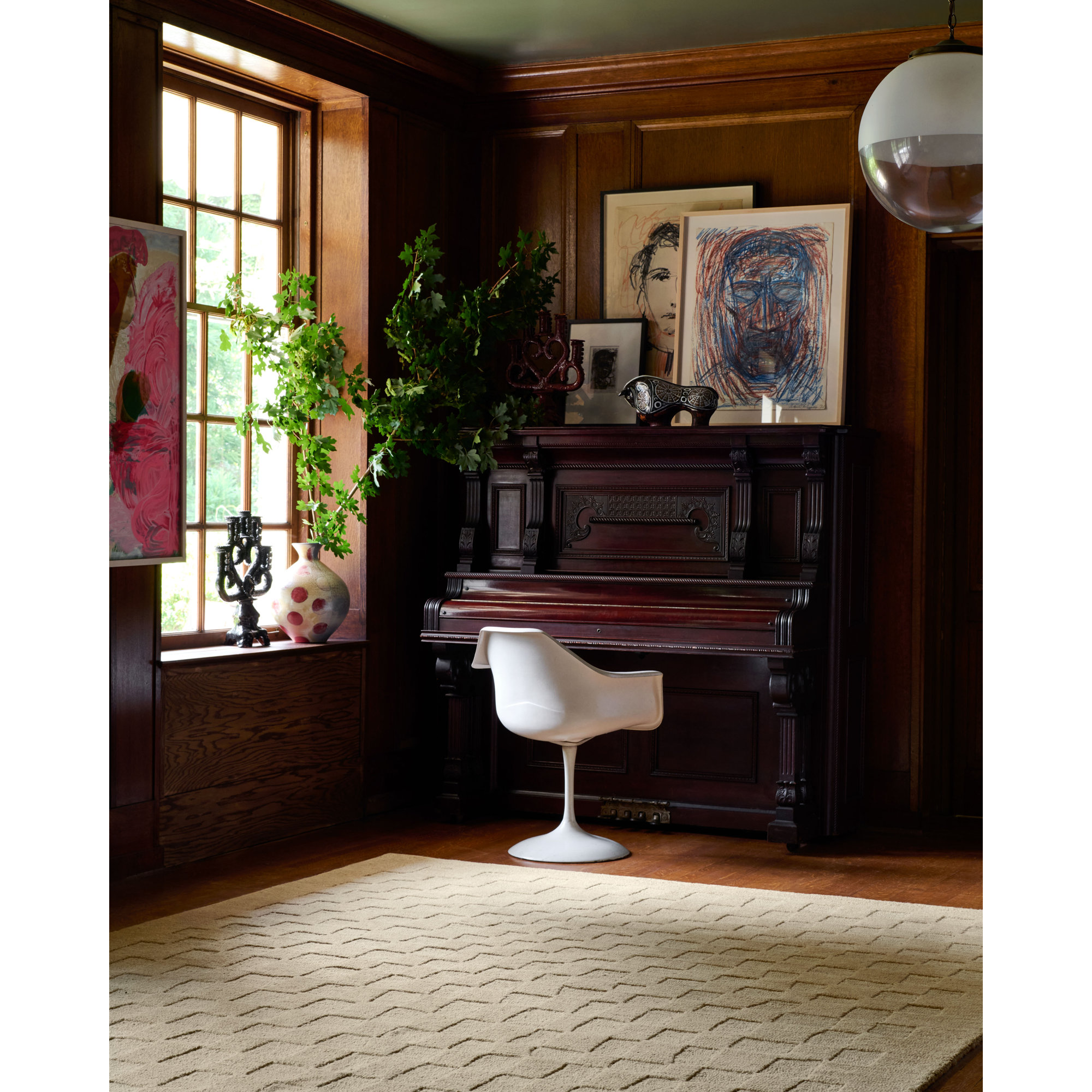 Leanne Ford x Loloi Craven Oatmeal / Dove Area Rug, Runner 2'6" x 9'9"