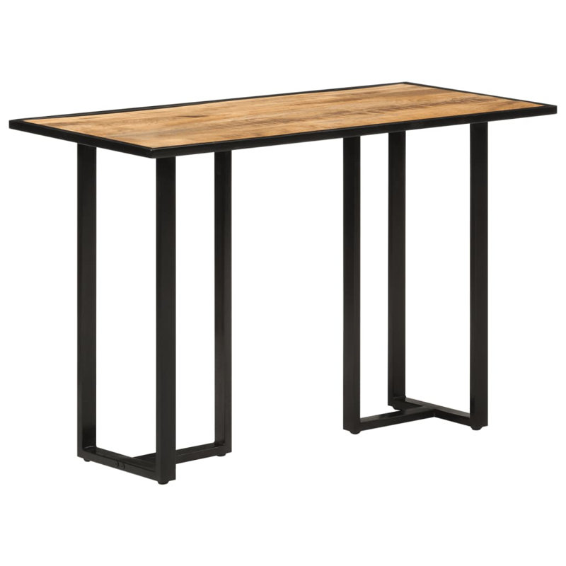 Cayson Solid Wood Top Metal Base Dining Table, H76 x L110 x W55cm, Mango