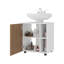 Armoire d'évier sous piédestal Parade, 1 porte, 5 compartiments ouverts, finition mélamine-1782666203