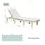 Sadir 200cm Long Acacia Sun Lounger