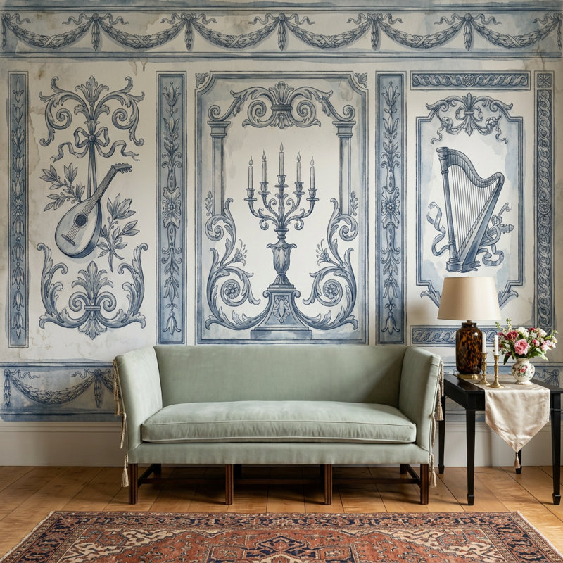 Papier peint blanc sur fond blanc, Texturé non collé, 100 po x 96 po