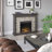 Electric Fireplace Mantel Package Rustic Stacked Stone Surround - Heat 400 SQ FT-1103782600