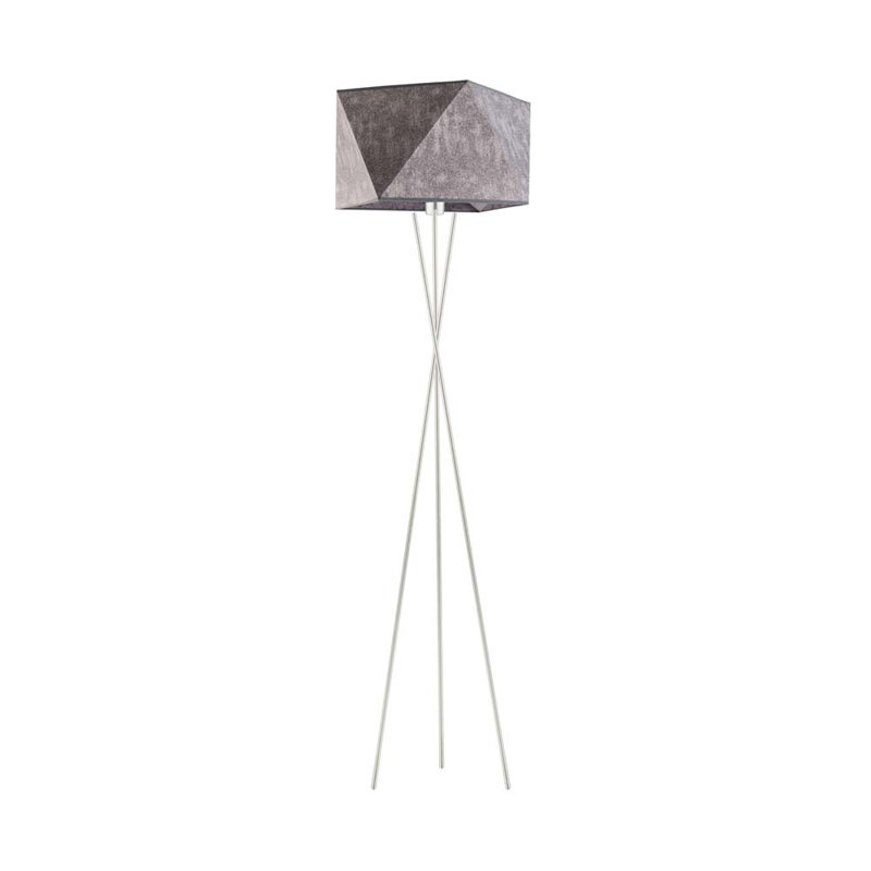 Ayane 163cm Tripod Floor Lamp, Grey Melange, Silver