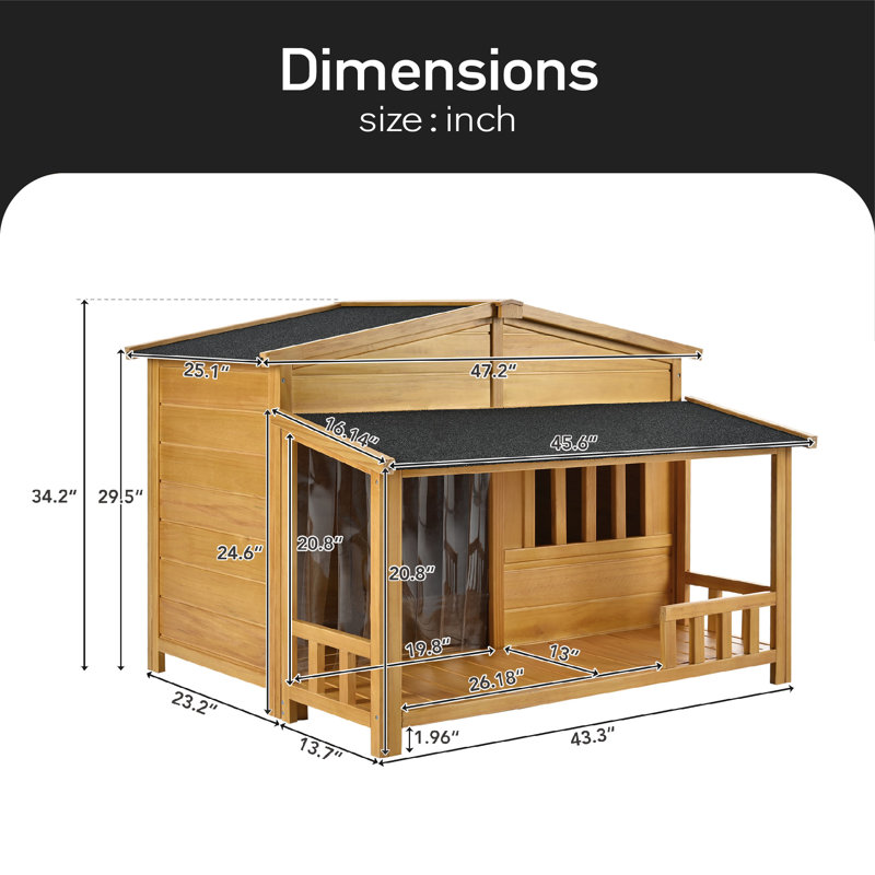 Edro Solid + Manufactured Wood Dog House
