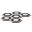 Carreau en porcelaine aspect marbre Stately Geo Hex 9 "x 11"