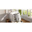 Meuble-lavabo de 36 pouces avec lavabo en céramique, glissière à tiroir lisse en bois massif, charnières, rangement spacieux, finition blanche, style moderne, cadre de rangement facile à assembler, planches, trois tiroirs, portes,-1702343899