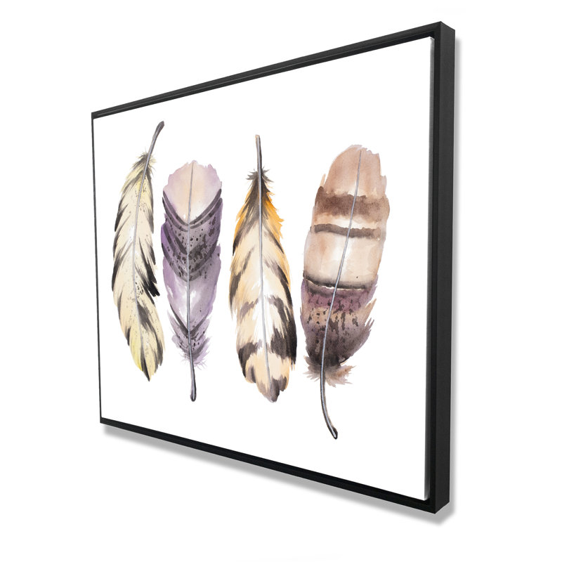 Ensemble de plumes mauves