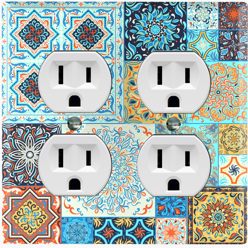 Patterned Duplex Outlet Standard Wall Plate