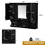 Armoire de rangement murale moderne avec tablettes ouvertes-1871662088