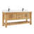 Wiegers 72" Double Bath Vanity in Acacia Classic Grey with Pure White Quartz Stone Top