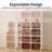 Shoe Rack,Expandable Multi-Functional Shoe Cabinet with Door, Up to 40 Pairs of Shoes.-1793673269