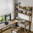 Light-walnut L-Shaped Solid Wood desk-344426704-344426705