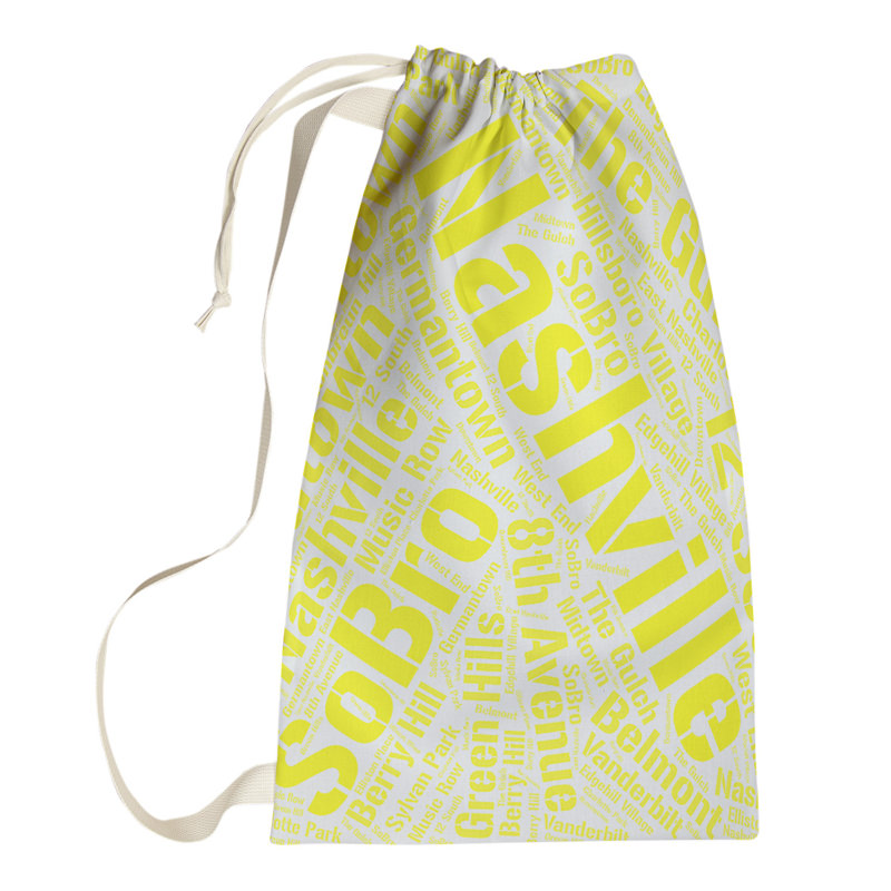 Laundry Hamper with Handles, Large (36" H x 28" W x 1.5" D), Nashville, Yellow