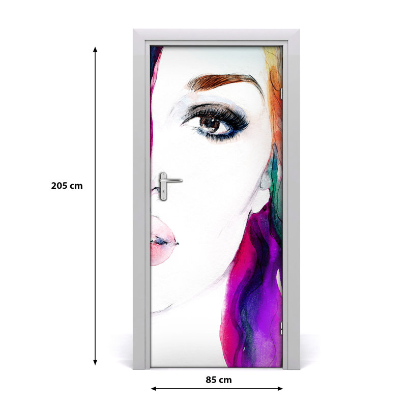 Abstraction Woman Door Decal