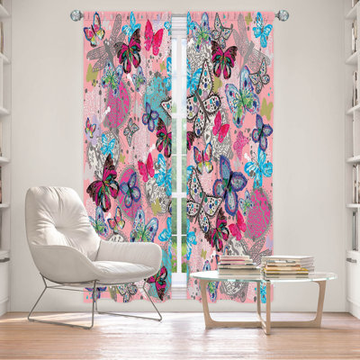 Ensemble de rideaux en polyester 2 pièces