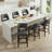  Bisto Faux Leather Upholstered Counter Height Bar Stool With Solid Wood Legs Set of 4-850962805-850962806