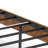 Floating Bed Frame with LED Lights, Fluted Mid Century Modern Floating Platform Bed No Box Spring Needed-1548720629