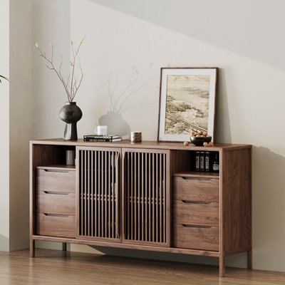 Six-Drawer Black Walnut Sideboard