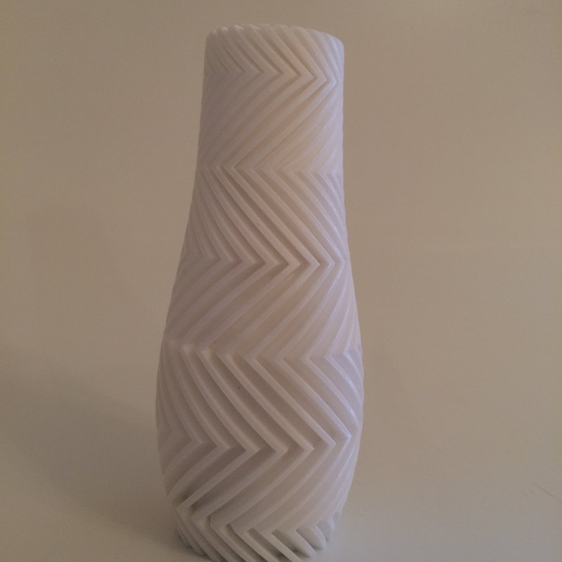Houten Handmade Table Vase, White