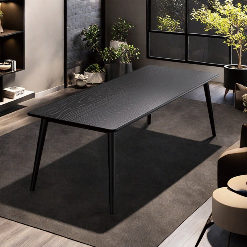 Durable all-solid wood dining table, 29.52" H x 86.61" L x 35.43" W