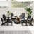 Hdpe Folding Adirondack Chair With Ottoman-2017812405
