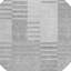 Tapis intérieur lavable rayé rond 8 pi gris