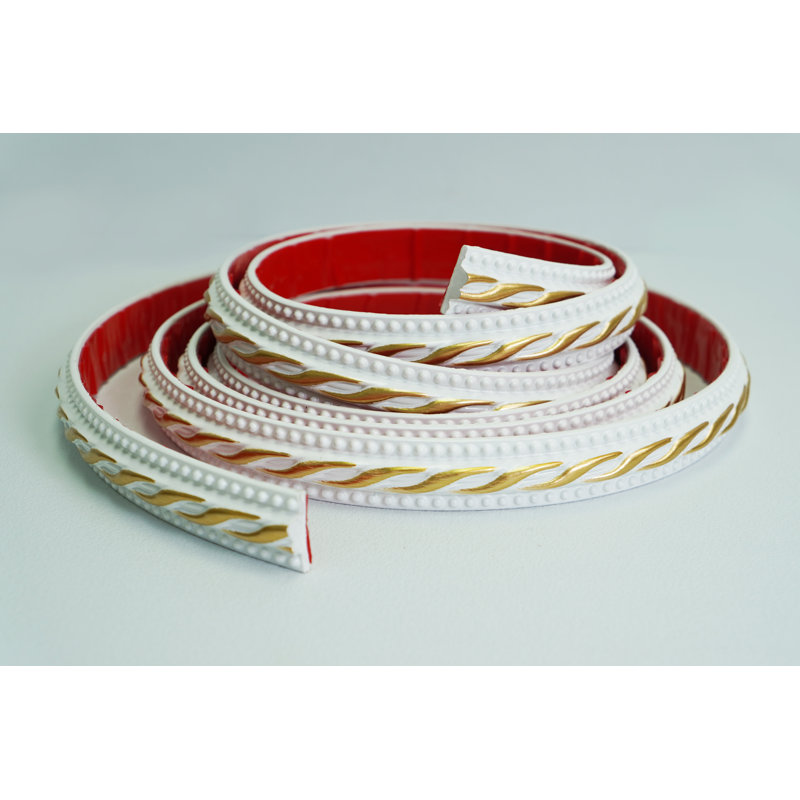 Gilded White 16.4ft x0.79in x 0.28in Peel And Stick Molding Trim