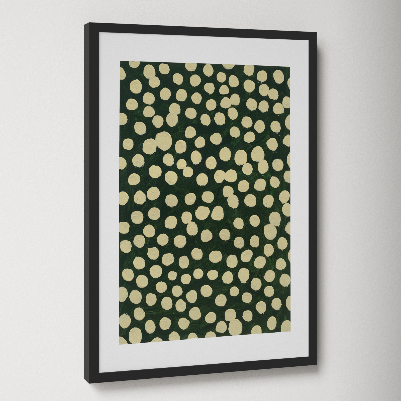 Lichen On Winter Green by Michela Sorrentino, Black, 20" H x 14" W x 1.25" D