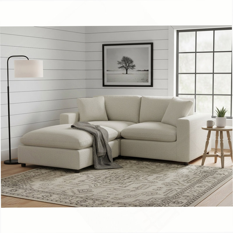 Ensemble de 3 pièces modulaires, Polyester beige