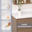Meuble-lavabo double 84 po avec comptoir en quartz blanc et lavabos-131251312