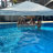 Sunjoy 10 ft. × 10ft. Floating Pool Canopy With Hand Carry Bag Pop Up Gazebo Fabric Canopy-88974335
