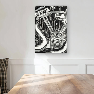 Mechanism of a Motorcycle - Contemporary Metal Print Decor