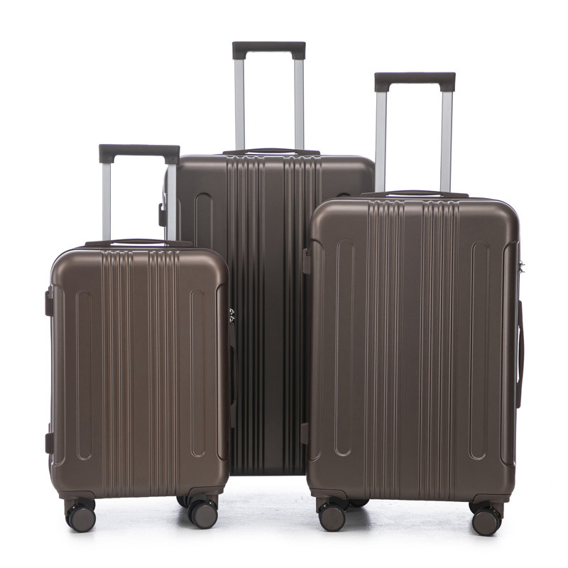 20 "/ 24" / 28 "3 pièces / ensemble en valise à roulettes ABS