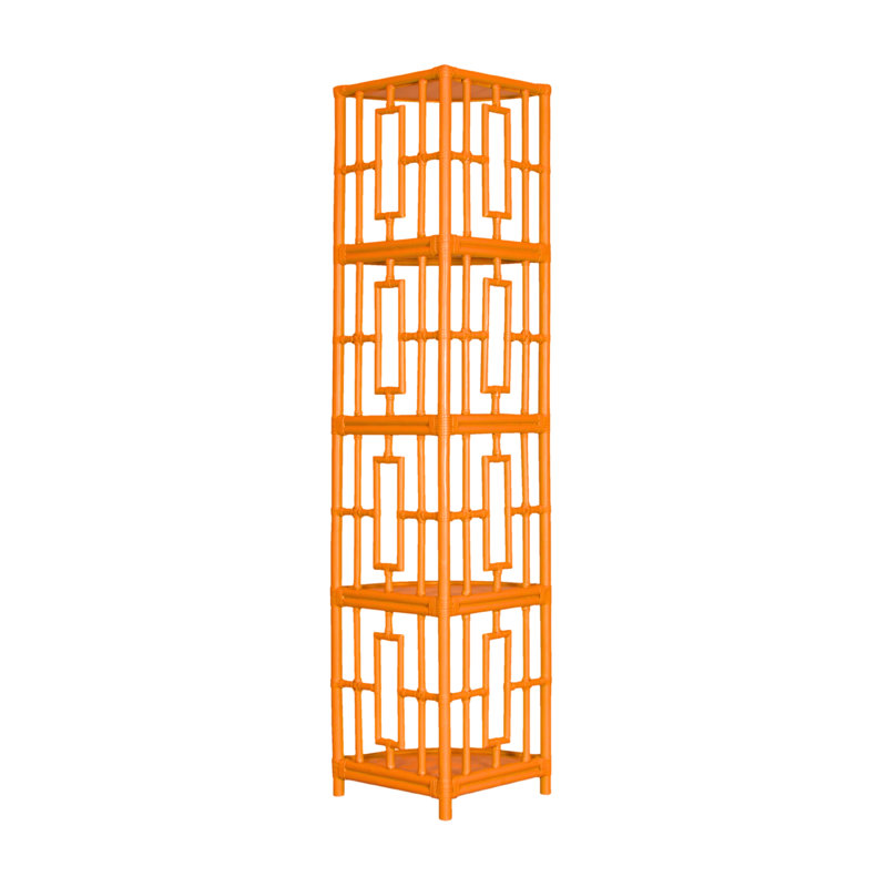 Manley Corner Bookcase, Citrus Orange