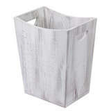 Wood Trash Can Rustic Farmhouse Wastebasket Bin