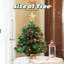 60cm / 2 ft Tabletop Pre-lit Christmas Tree, Mini Artificial Xmas Tree with Warm LED Lights (6-Hour Timer)