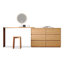 Coiffeuse avec miroir lumineux, 6 tiroirs, 1 chaise