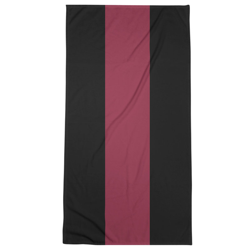 Beach Towel, Black/Red