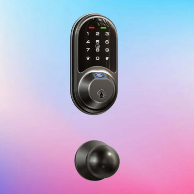 Smart Door Locks With Fingerprint Function For Front Door, Electronic Touchscreen Keypad Deadbolt