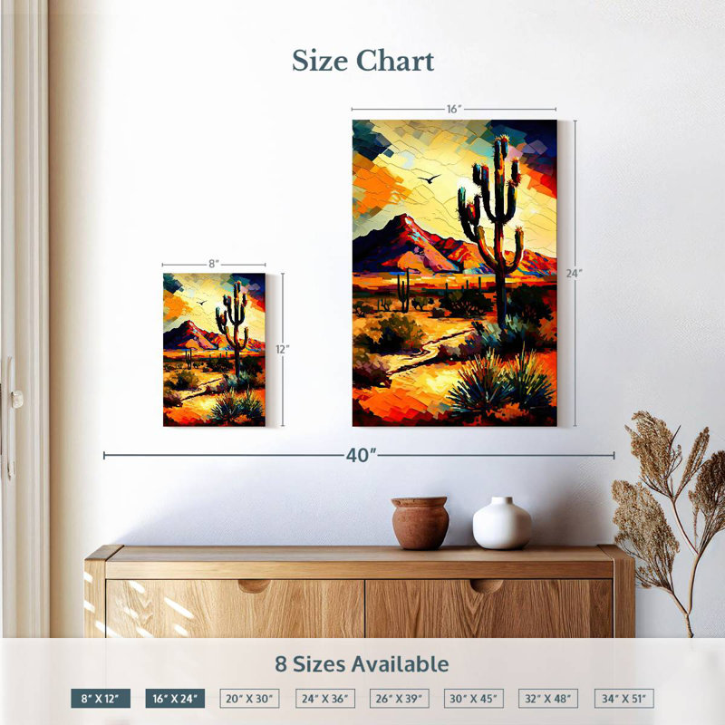 Alvord Sonoran Desert AZ III, H 12 po x l 8 po