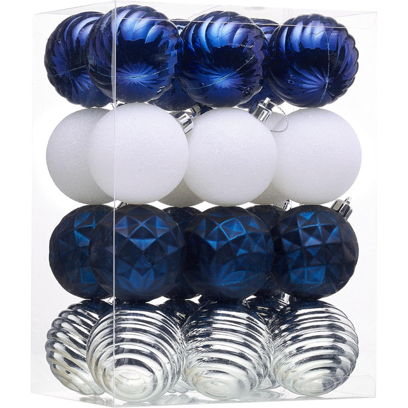 Ornement boule ToccoLeggero, Marine / Argent