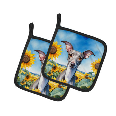 Ensemble de poignées en polyester Caroline's Treasures In Sunflowers