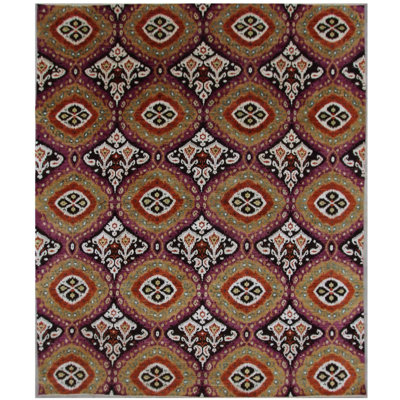 Geometric Hand Knotted Area Rug