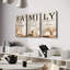 «Family Crazy Loud Love Neutral Boho Home Decor», art mural 3 pièces (1)-131353675