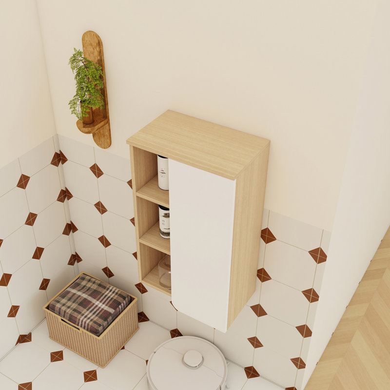 16" Wall-Mounted Bathroom Side Cabinet
