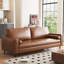 Canapé 80,31 po style Mid-Century moderne à trois places avec accoudoirs carrés