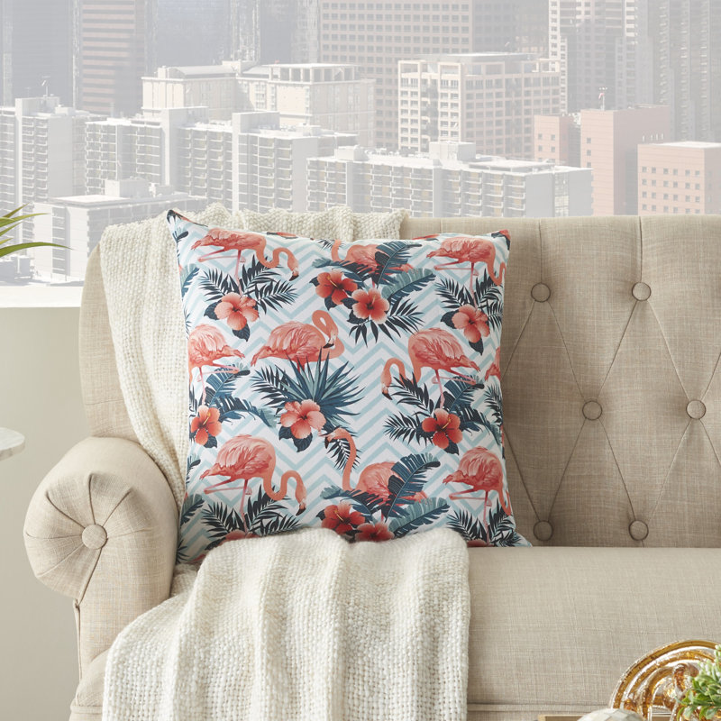  Housse et insert de coussin en coton Flamingo