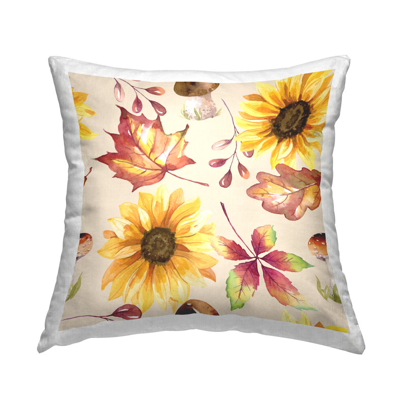 Motif de champignon d'automne imprimé motif de tournesols par ND Art