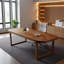 Bureau de direction rectangulaire en bois massif
